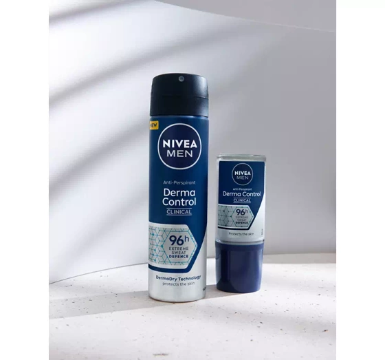 Kliknij na zdjęcie, aby je powiększyć NIVEA MEN DERMA DRY CONTROL MAXIMUM ANTITRANSPIRANT ROLL ON FÜR MÄNNER 50ML