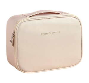 eCarla Kosmetiktasche mit Klappdeckel KS146K, beige