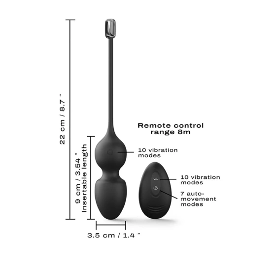 DORCEL LOVE BALLS VIBRIERENDE BÄLLE FÜR KEGEL-MUSKEL-TRAINING BLACK