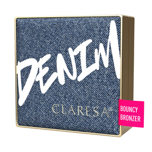 Claresa Denim Bronzer Bouncy mit elastischer Formel im Kompaktpuder, 01 Light, 10 g