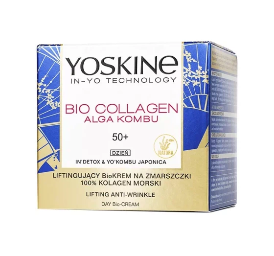 YOSKINE BIO COLLAGEN ALGA KOMBU LIFTING BIOCREME GEGEN FALTEN 50+ FÜR TAG 50ML