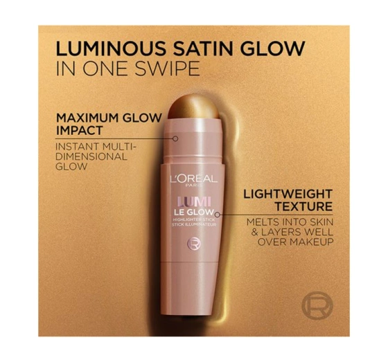 Kliknij na zdjęcie, aby je powiększyć L'Oréal Paris Lumi Le Glow Highlighter-Stick 630 Glowy Creme Chic 6,5g