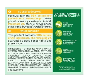 GARNIER SKIN NATURALS VITAMIN C GLOW JELLY FEUCHTIGKEITSSPENDENDES CREME-GEL FÜRS GESICHT 50ML