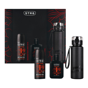STR8 Red Code Eau de Toilette Spray 100 ml + Deodorant-Spray 150 ml + Trinkflasche 500 ml