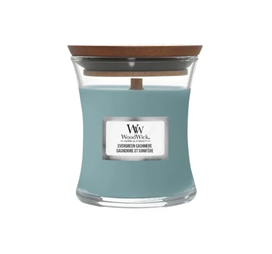 Woodwick Small Jar Candle Duftkerze Evergreen Cashmere 85 g