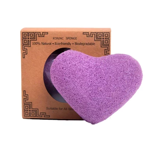 Kliknij na zdjęcie, aby je powiększyć LASH BROW KONJAC LAVENDEL MAKE-UP-ENTFERNUNGS-SCHWAMM HERZ