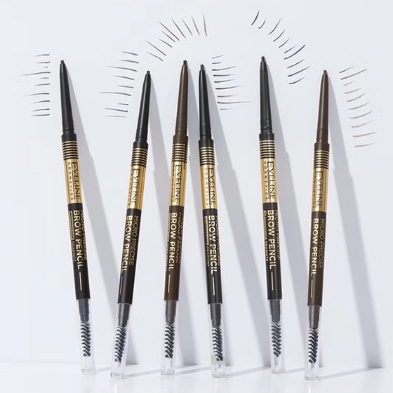 Eveline Cosmetics Micro Precise Brow Pencil – ultrapräziser Augenbrauenstift 05 Medium Brown 0,05 g
