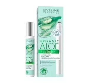 EVELINE ORGANIC ALOE + COLLAGEN FEUCHTIGKEITSSPENDENDER ROLL-ON ZUR MODELLIERUNG DER AUGENKONTUR 15ML