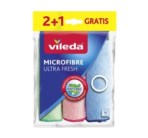 Vileda Microfibre Ultra Fresh Reinigungstücher mit Silberionen 3 Stück