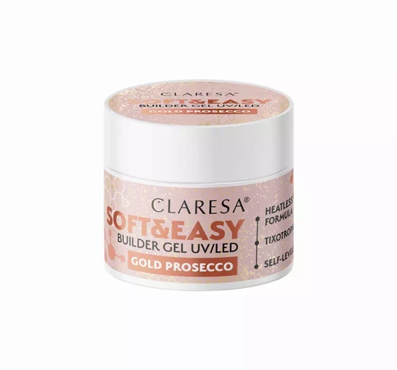 CLARESA SOFT & EASY AUFBAUGEL UV/LED GOLD PROSECCO 12G