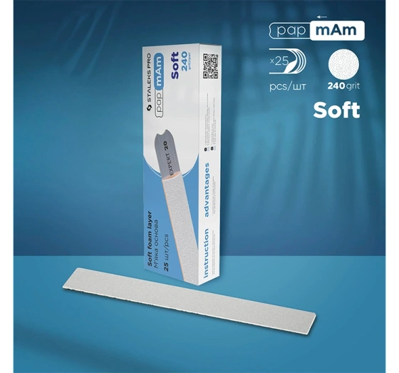 Kliknij na zdjęcie, aby je powiększyć Staleks Pro Wechselbare weiße Feilen auf weicher Basis Soft Expert 20 240 grit 25 Stück