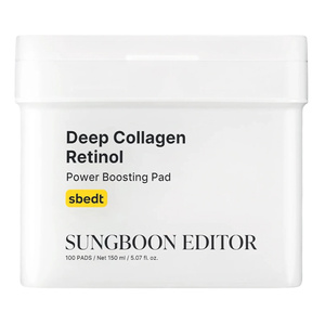 Sungboon Editor Deep Collagen Retinol Power Boosting Pad – pflegende Tonisierungspads mit Kollagen und Retinol, 100 Stück