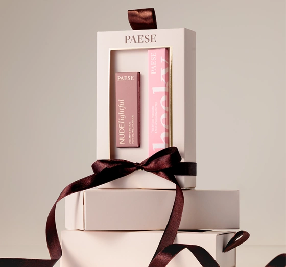 Paese Cheeky Nude Look Make-up-Geschenkset Cheeky Mascara 9 ml + Lippenstift NUDElightful 400 4,5 g