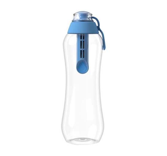 Dafi Soft Wasserflasche mit Aktivkohlefilter 0,5 l Blau