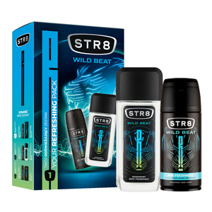 STR8 Wild Beat Duftspray mit Zerstäuber 85 ml + Deospray 150 ml
