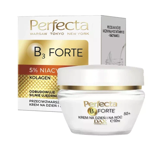 Kliknij na zdjęcie, aby je powiększyć Perfecta B3 Forte Anti Falten Gesichtscreme für Tag und Nacht 50+ 50ml
