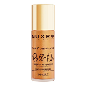 Nuxe Prodigieuse Or Roll-On – multifunktionales Trockenöl für die Pflege von Gesicht, Körper und Haaren, 60 ml