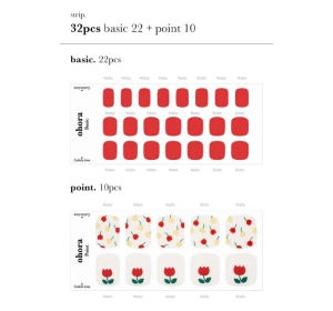 Ohora Hybrid-Nagelsticker Pedicure My Tulip