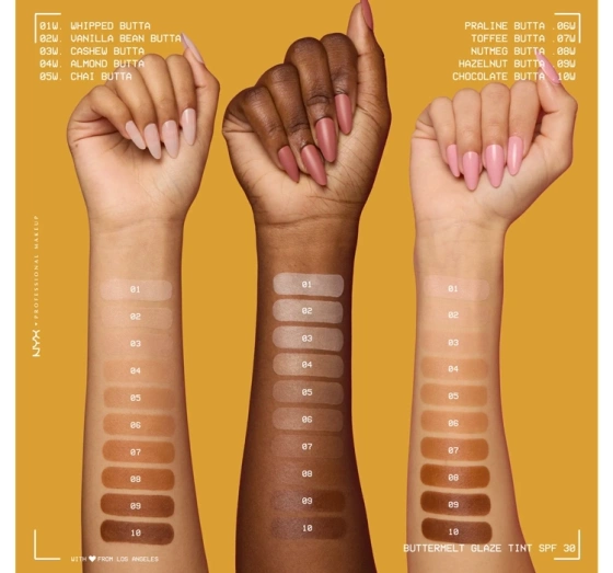 Kliknij na zdjęcie, aby je powiększyć NYX Professional Makeup Buttermelt Glaze Creme-Foundation mit SPF30 05 Chai Butta 30 ml