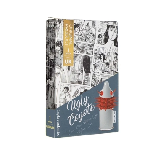 EGZO STIMULIERENDES KONDOM MIT NOPPEN UGLY COYOTE MEDIUM 1 STÜCK