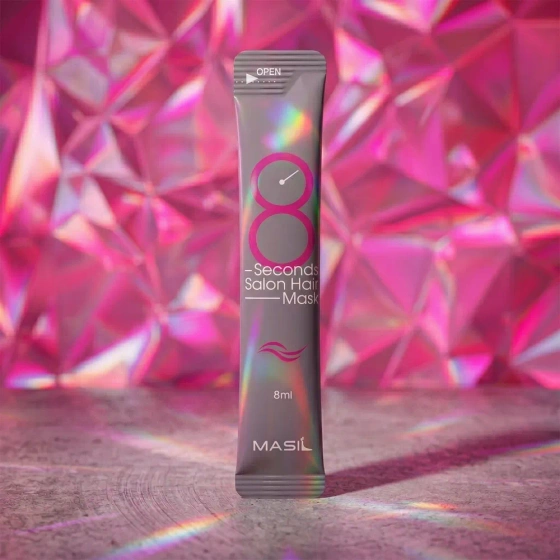 Kliknij na zdjęcie, aby je powiększyć Masil 8 Seconds Salon Hair Mask – regenerierende Haarmaske für trockenes Haar, 8 ml
