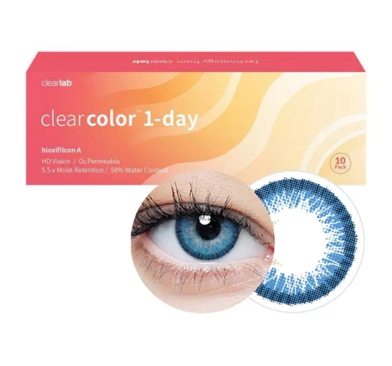 Kliknij na zdjęcie, aby je powiększyć CLEARLAB CLEARCOLOR 1-DAY LIGHT BLUE FARBIGE TAGESLINSEN 10 STÜCK