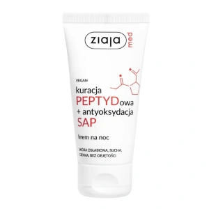 Ziaja Med Peptid-Kur + SAP-Antioxidation – regenerierende Nachtcreme für trockene, dünne und geschwächte Haut, 50 ml