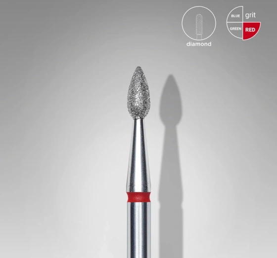 Kliknij na zdjęcie, aby je powiększyć Staleks Pro Expert Diamantfräser Tropfen Rot FA40R023/5