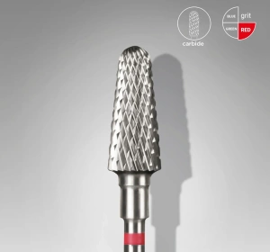 Staleks Pro Expert Hartmetallfräser abgerundeter Stoßkegel rot FT70R060/14