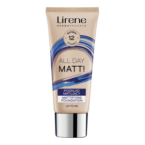Lirene All Day Matt! Mattierende Gesichtsgrundierung ohne Maskeneffekt 14 Caramel 30 ml