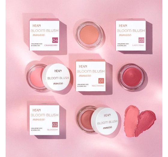 Kliknij na zdjęcie, aby je powiększyć Hean Bloom Blush Rouge in Mousse 04 Cranberry 5g