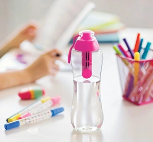 Dafi Soft Filterflasche mit Aktivkohlefilter 0,5 l Pink