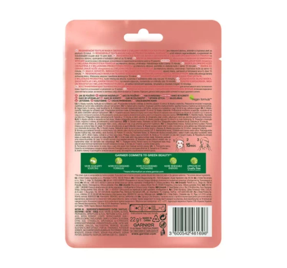 GARNIER SKIN NATURALS REGENERIERENDE TUCHMASKE MIT PROBIOTIKA 22G