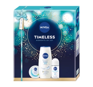 NIVEA Timeless Körperpflege-Geschenkset Duschgel + Creme + Antitranspirant Roll-On