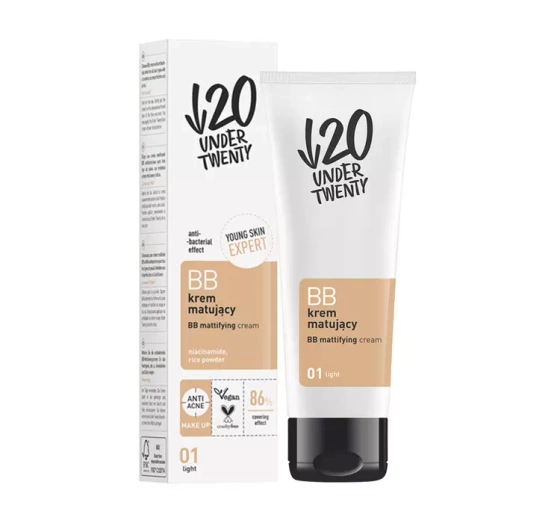 UNDER TWENTY BB MATTIERENDE CREME 01 LIGHT 60ML