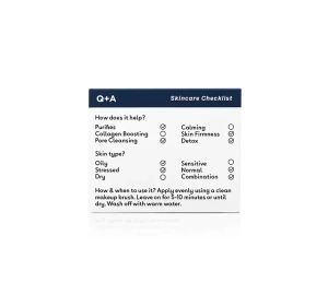 Q+A REINIGENDE GESICHTSMASKE MIT AKTIVKOHLE 50G