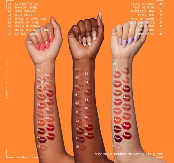 NYX Professional Makeup Duck Plump Lip Gloss zur Lippenvergrößerung 03 Nude Swings 7 ml