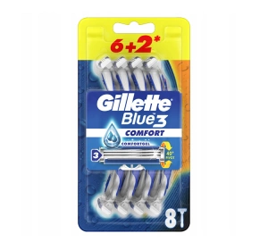 Gillette Blue 3 Comfort Einwegrasierer für Herren 8 Stück