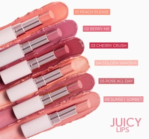 Hean Juicy Lips Glossy Lippenstift 03 Cherry Crush 3,2 g