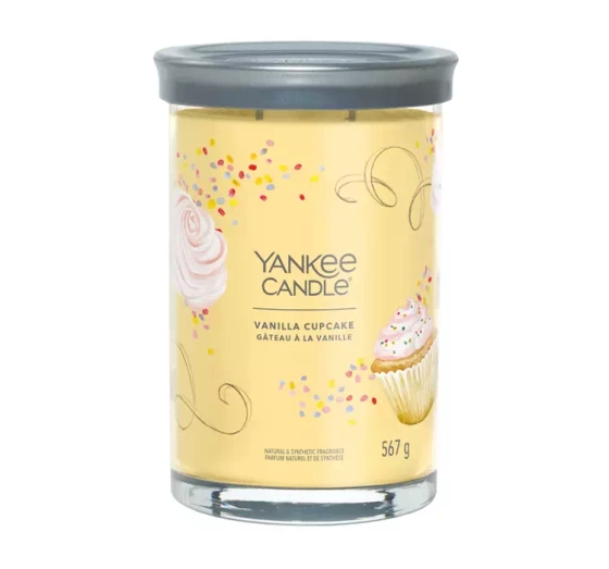 Kliknij na zdjęcie, aby je powiększyć YANKEE CANDLE SIGNATURE DUFTKERZE TUMBLER VANILLA CUPCAKE 567G