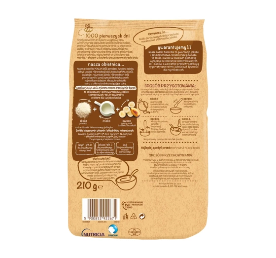 BoboVita Porcja Zbóż Milchgrießbrei ab dem 4. Monat Pfirsich-Banane 210 g