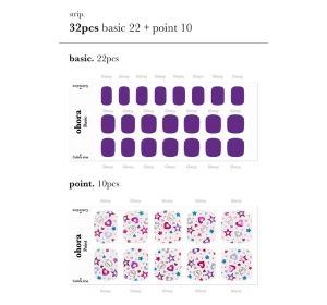 Ohora Hybrid-Nagelsticker Pedicure Tinky Winky