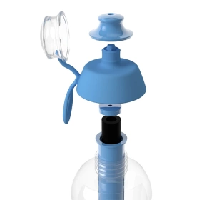 Dafi Soft Wasserflasche mit Aktivkohlefilter 0,5 l Blau