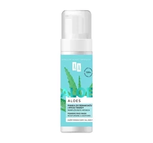 AA ALOES FEUCHTIGKEITSSPENDENDER UND BERUHIGENDER SCHAUM ZUM ABSCHMINKEN UND WASCHEN DES GESICHTS 150ML