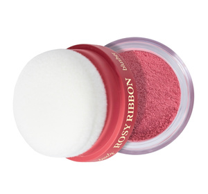 Lovely Rosy Ribbon Blusher – loser, aufhellender Rougepuder für das Gesicht mit integriertem Döschen, 2 g