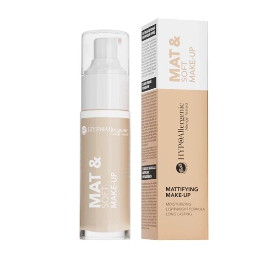 Kliknij na zdjęcie, aby je powiększyć BELL HYPOALLERGENIC MAT SOFT MAKE UP FLUID MATTIERENDE FOUNDATION 02 NATURAL 30G