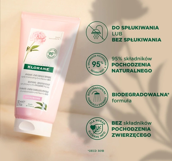 Kliknij na zdjęcie, aby je powiększyć KLORANE LINDERUNG SPÜLUNG MIT PFINGSTROSENEXTRAKT 150ML