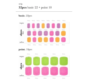 Ohora Hybrid-Nagelsticker Pedicure Ade