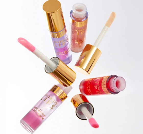 Kliknij na zdjęcie, aby je powiększyć Eveline Cosmetics Celebrity Lips High Gloss Lip Oil Serum Lippenöl-Serum 02 Rose 5 ml