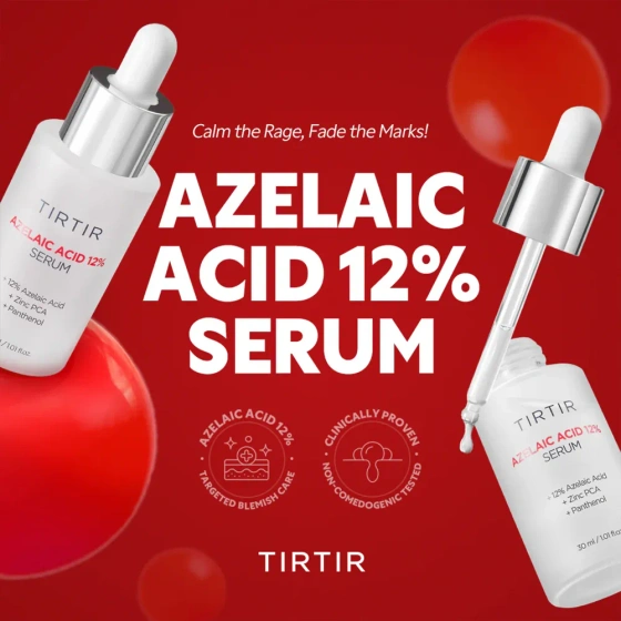 Kliknij na zdjęcie, aby je powiększyć TIRTIR Azelaic Acid 12 % – beruhigendes Feuchtigkeitsserum gegen Hautrötungen, 30 ml